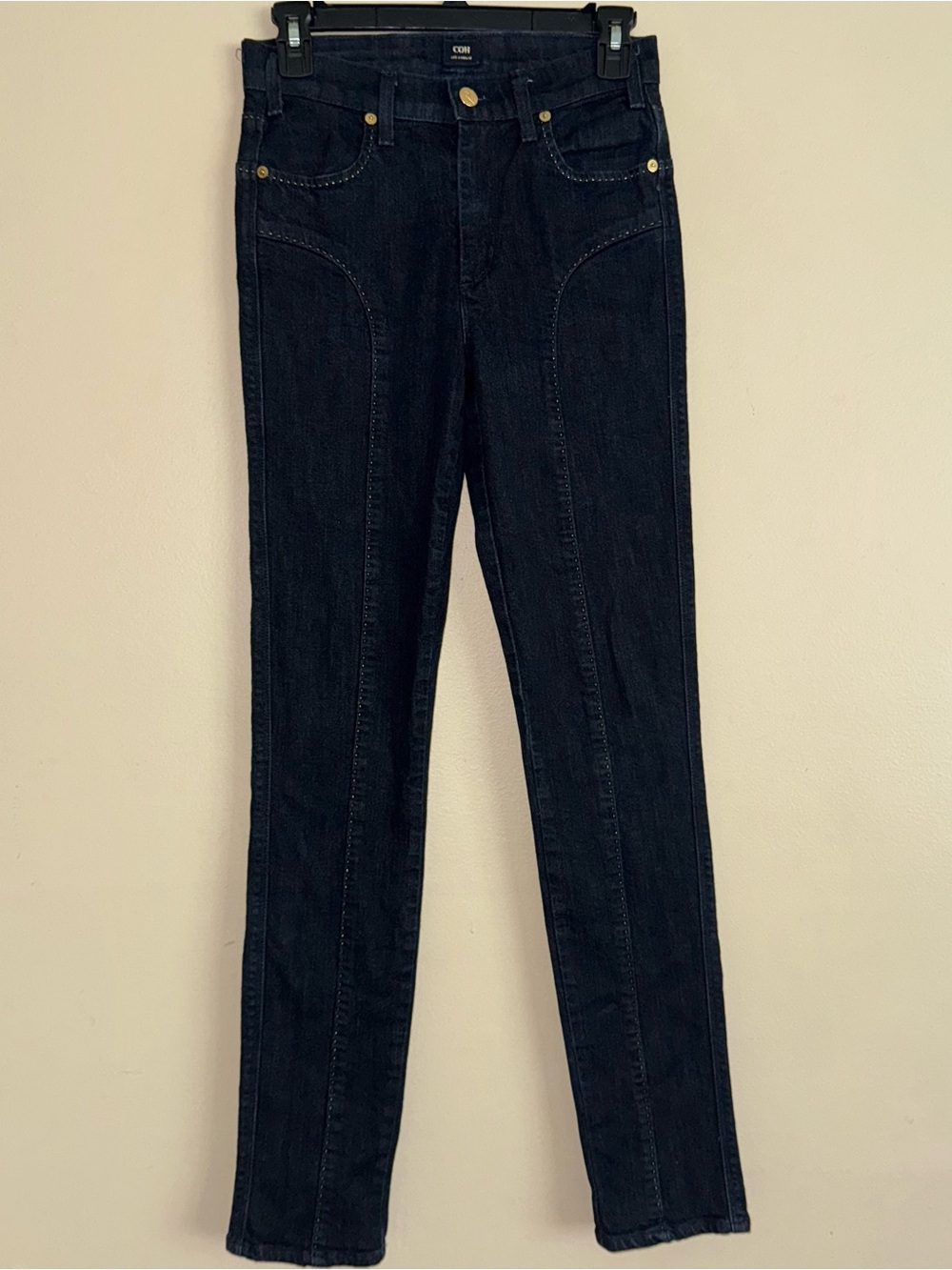 Vintage Citizens of Humanity Stay Gold Curved Seam Western Jeans Size 25 NWOT!